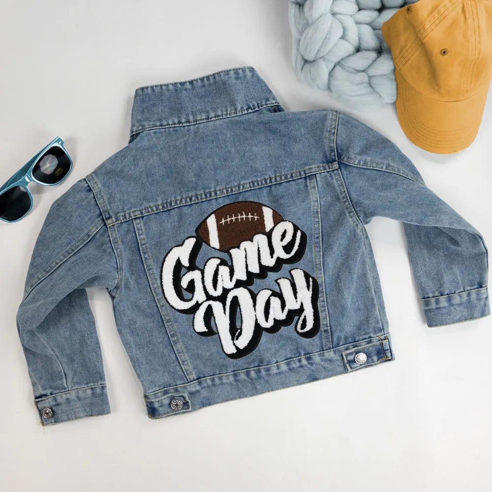 (Blue Denim) Personalized Game Day Denim Jacket