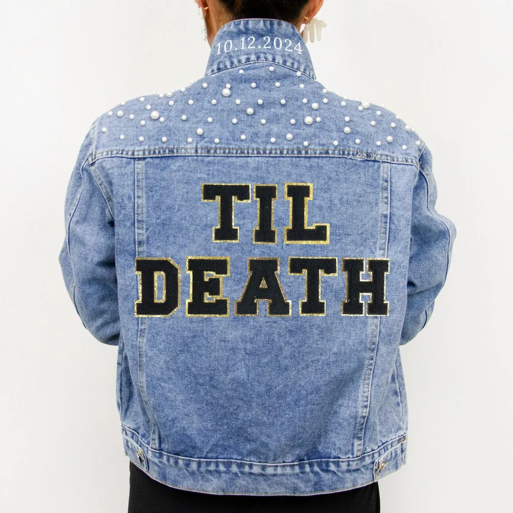 (Blue Pearl) Pearl Till Death Bridal Jacket