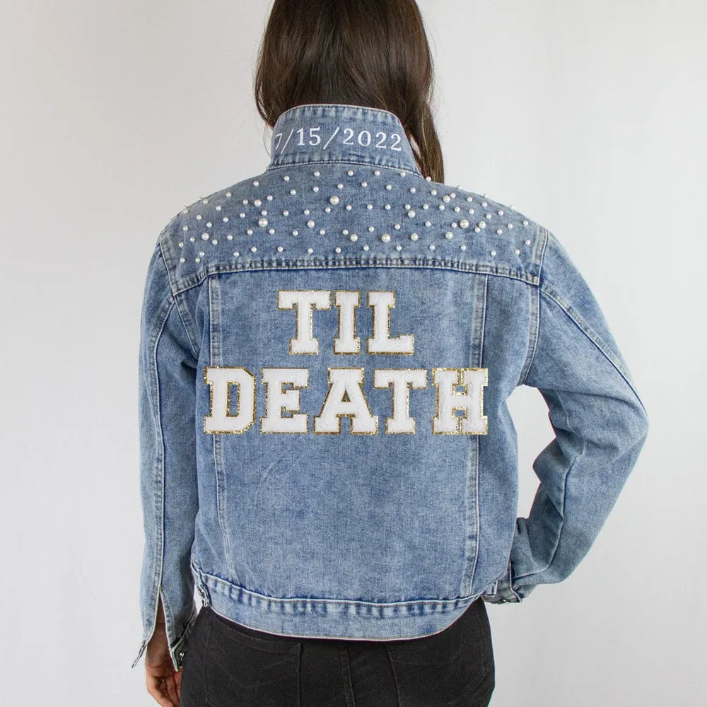 (Blue Pearl) Pearl Till Death Bridal Jacket