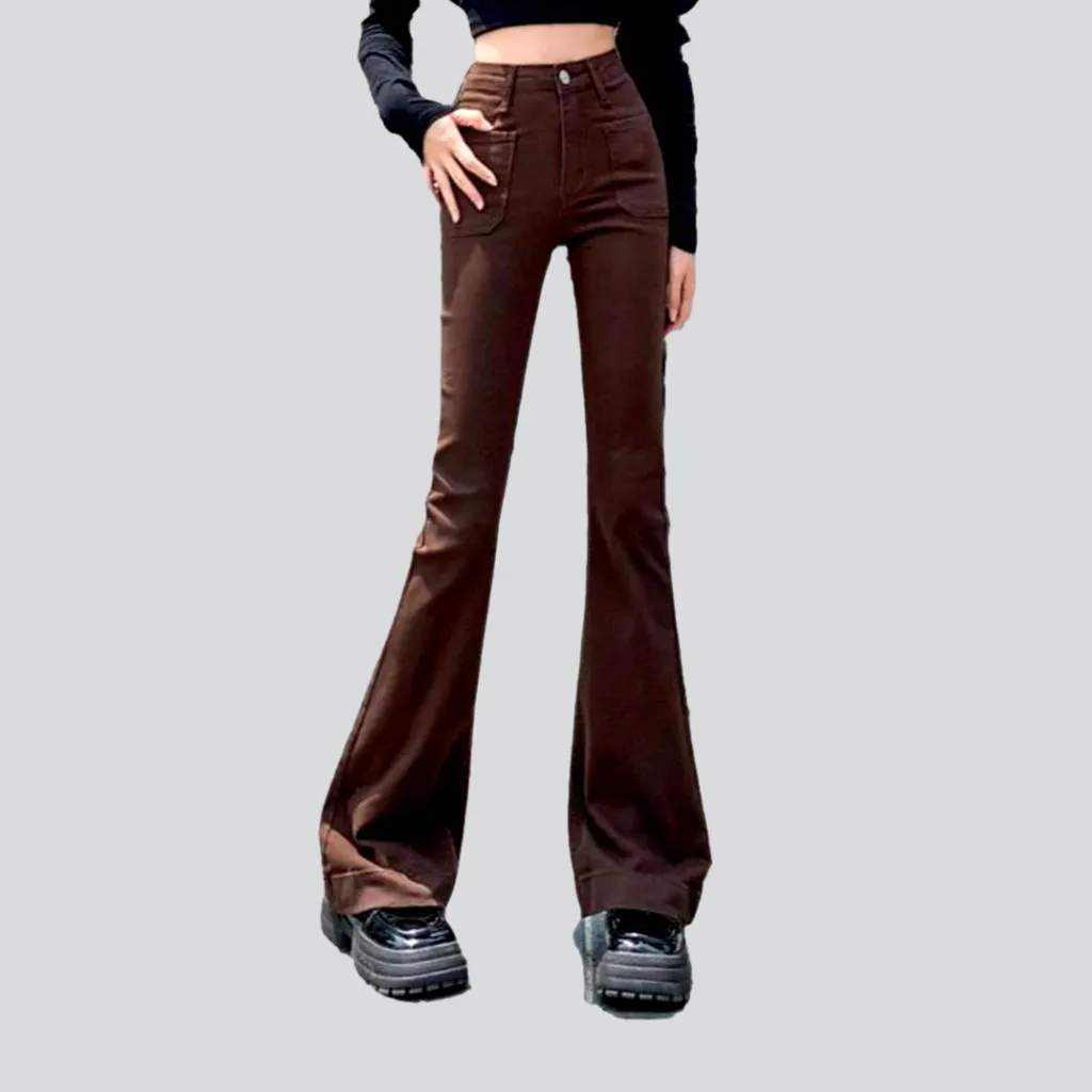 Bootcut women high-waist jeans