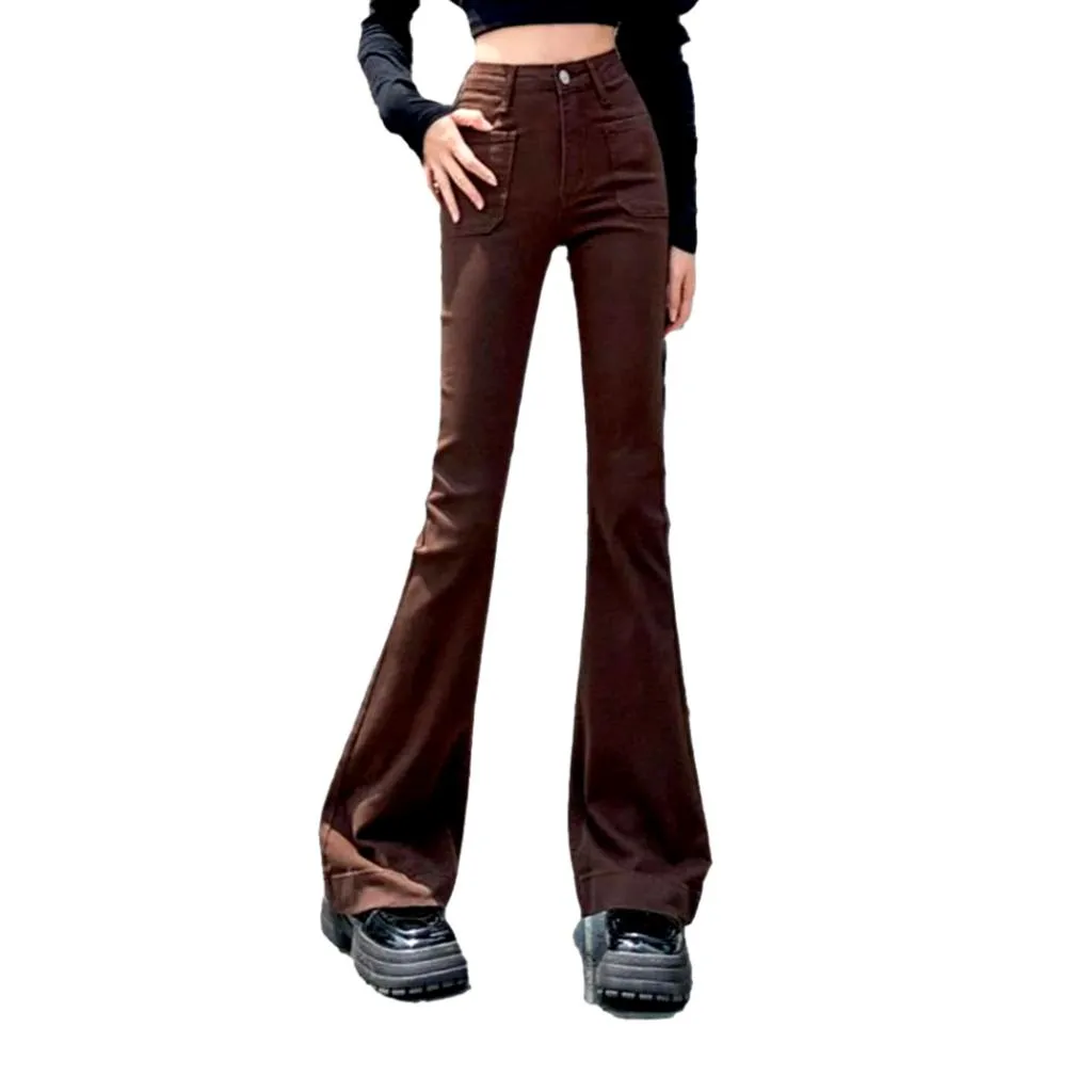 Bootcut women high-waist jeans