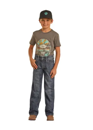 Boy's Rock & Roll Ladder Stitch Bootcut Jean