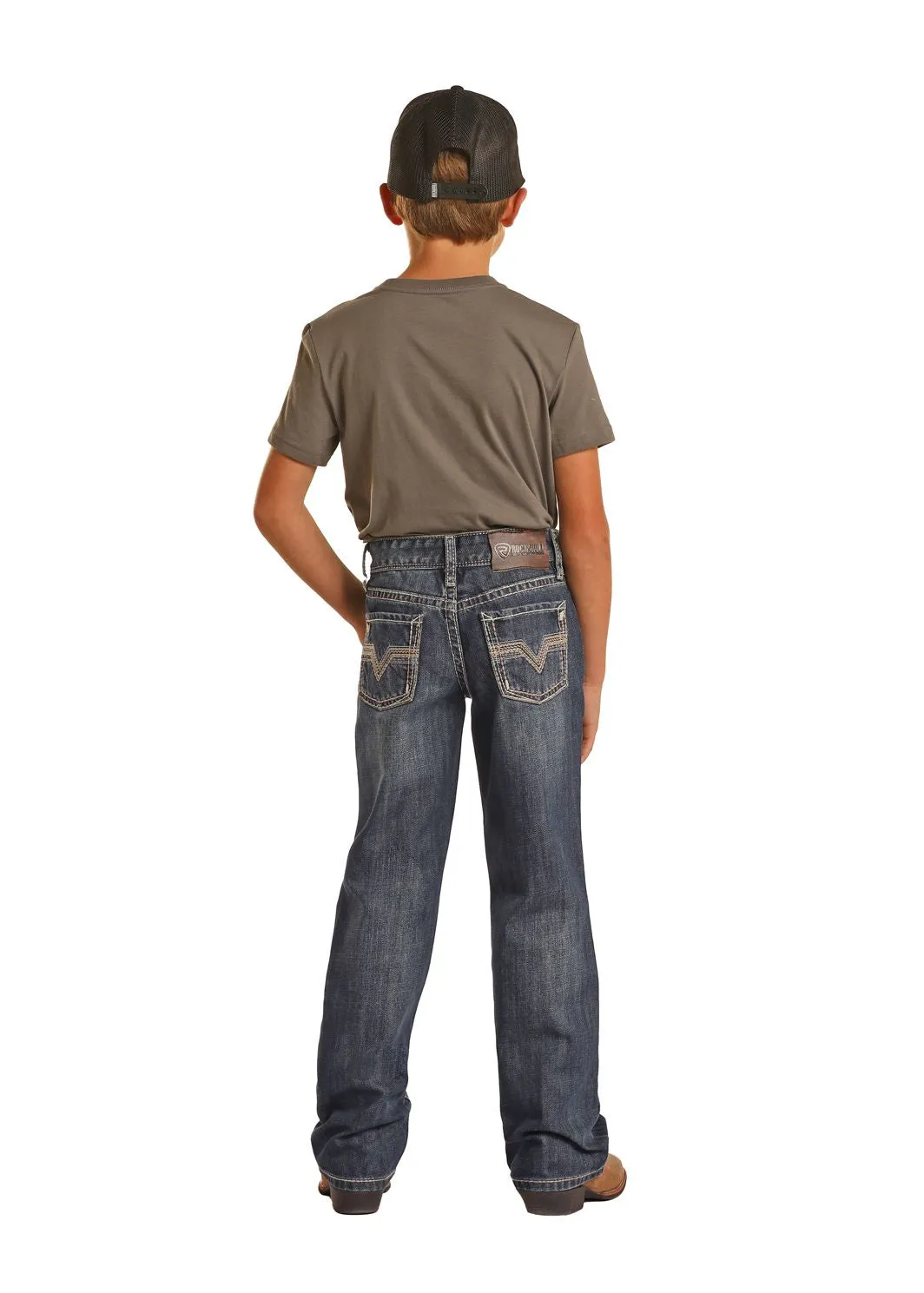 Boy's Rock & Roll Ladder Stitch Bootcut Jean