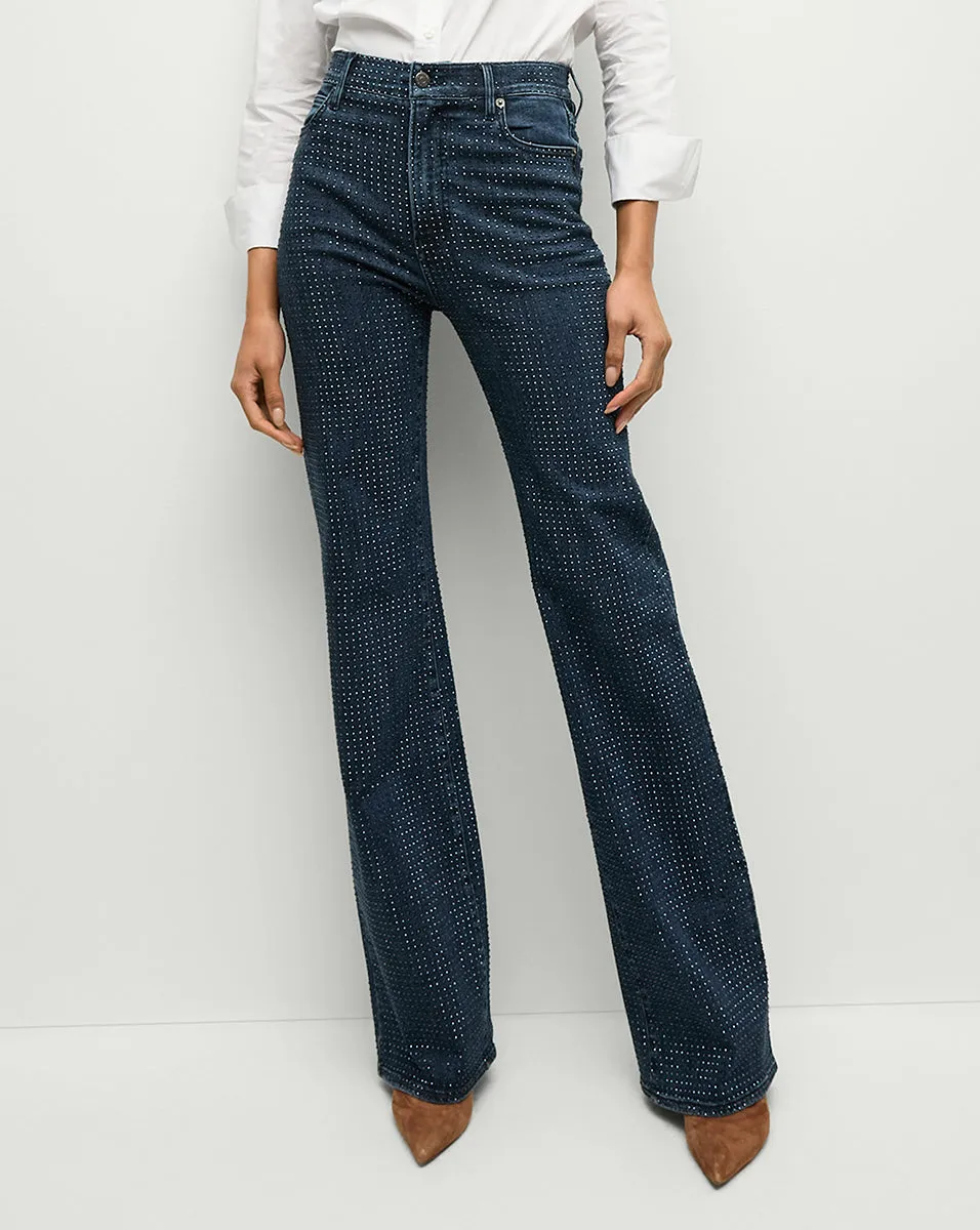 Crosbie Rhinestone Wide-Leg Jean