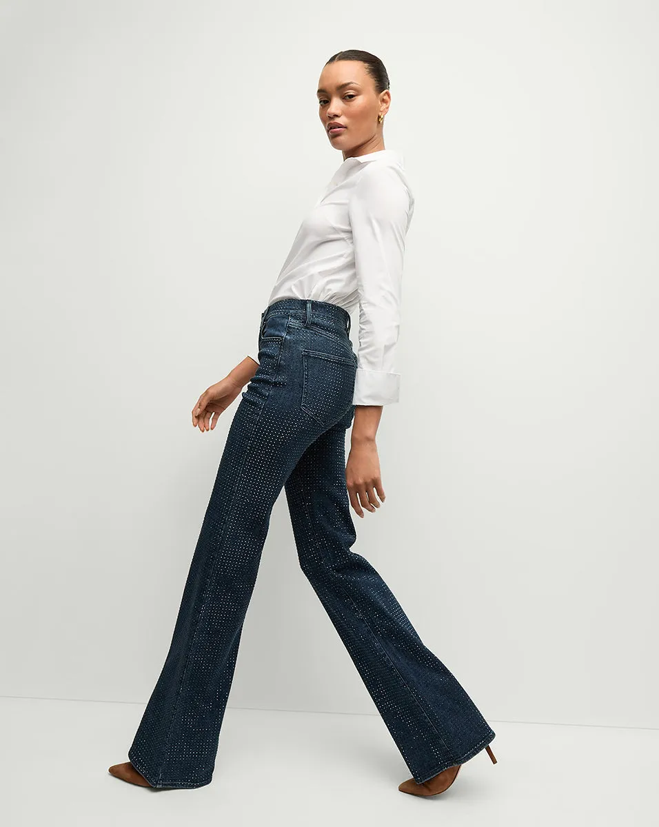 Crosbie Rhinestone Wide-Leg Jean