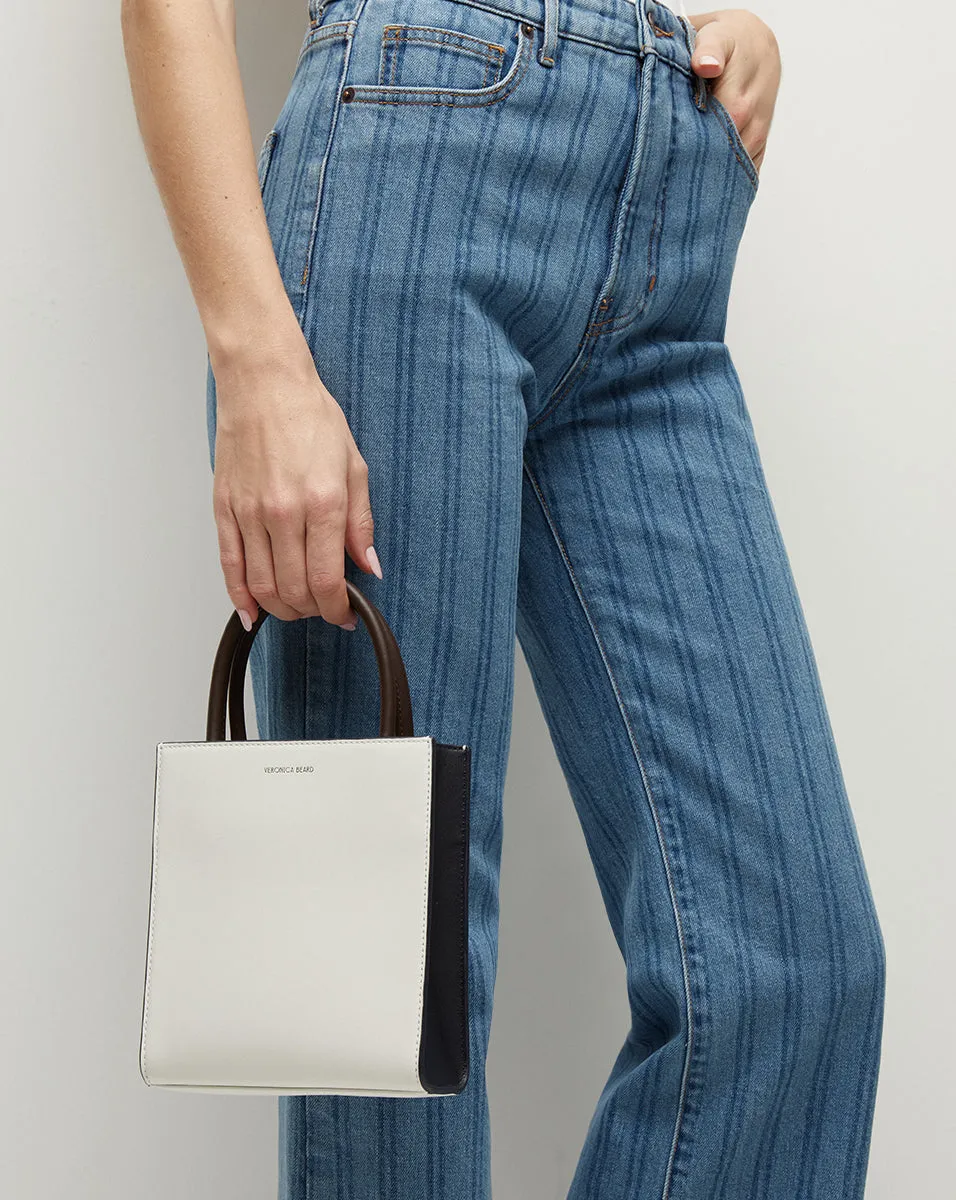 Crosbie Striped Loafer Length Wide-Leg Jean