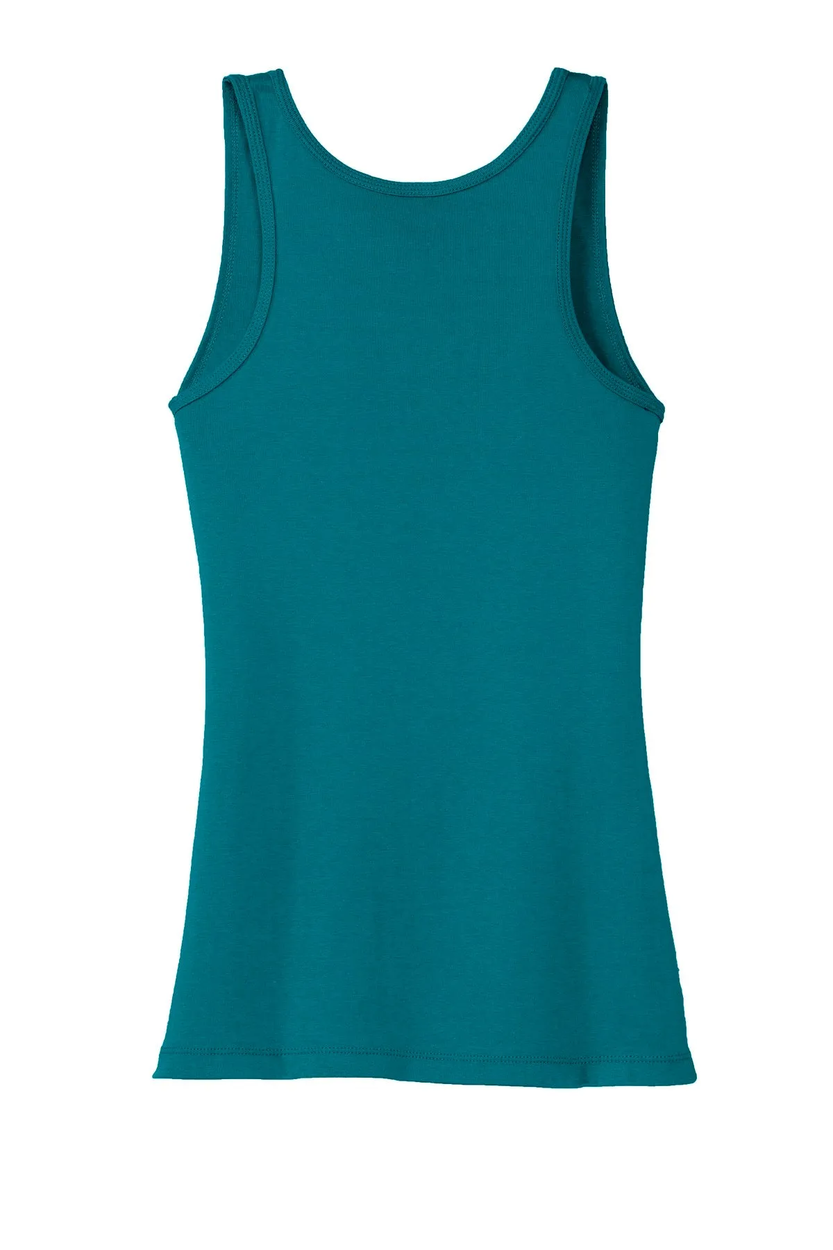 District Made Ladies Mini Rib Racerback Tank. DM403