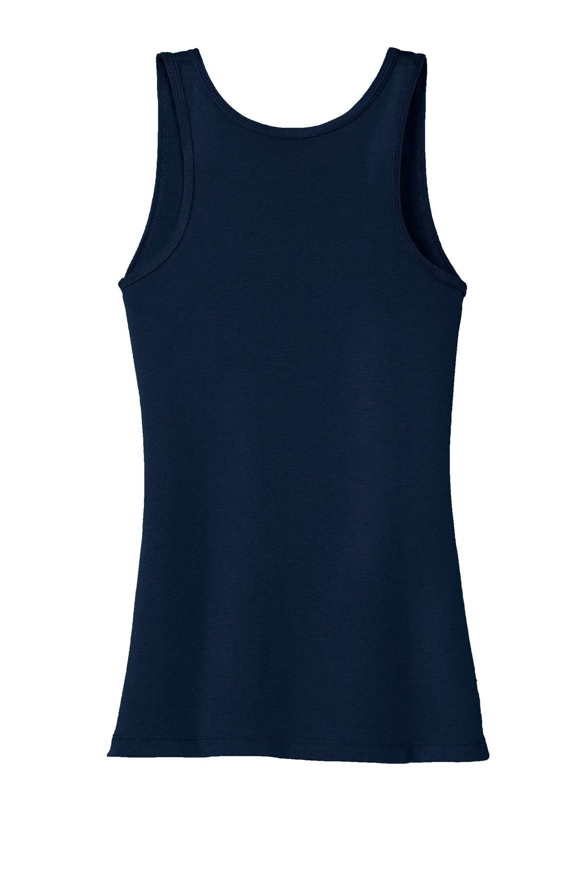 District Made Ladies Mini Rib Racerback Tank. DM403