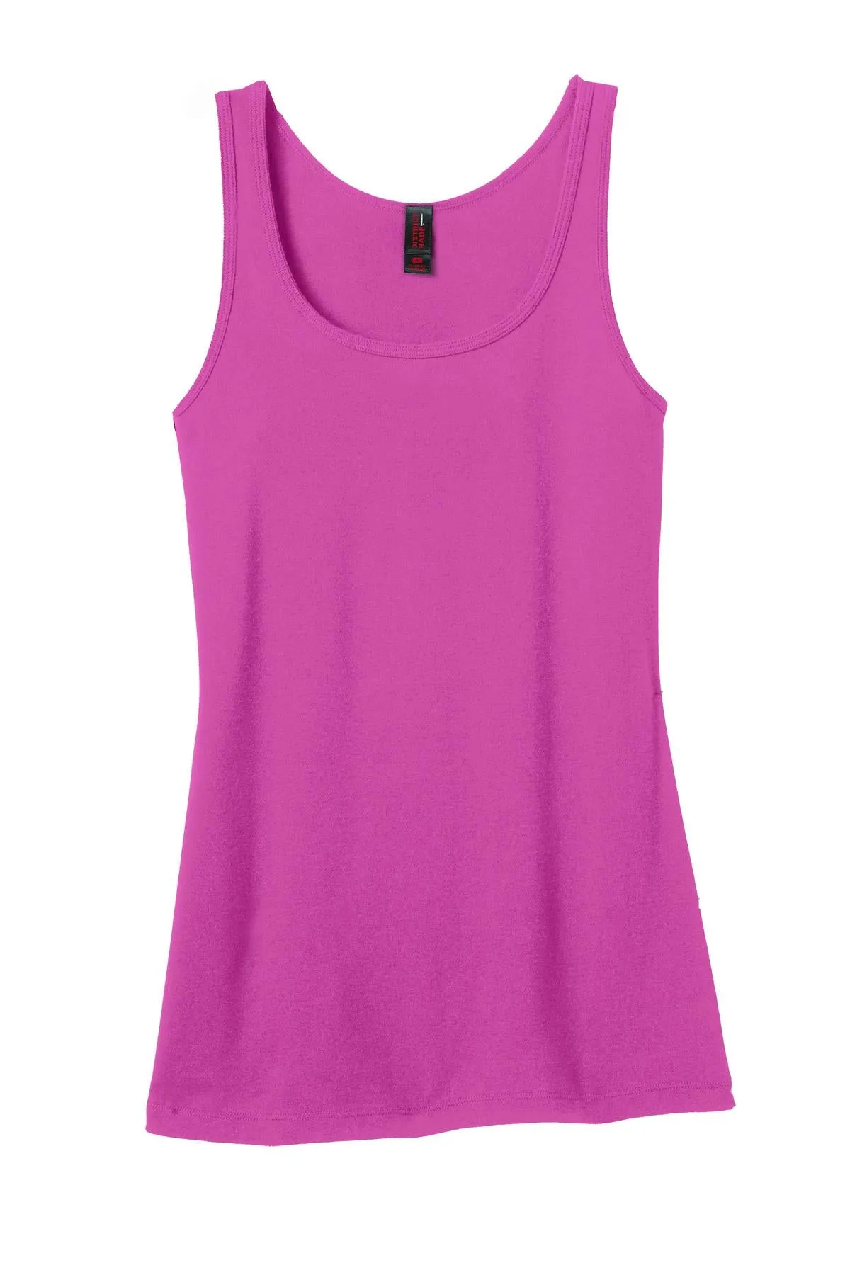 District Made Ladies Mini Rib Racerback Tank. DM403