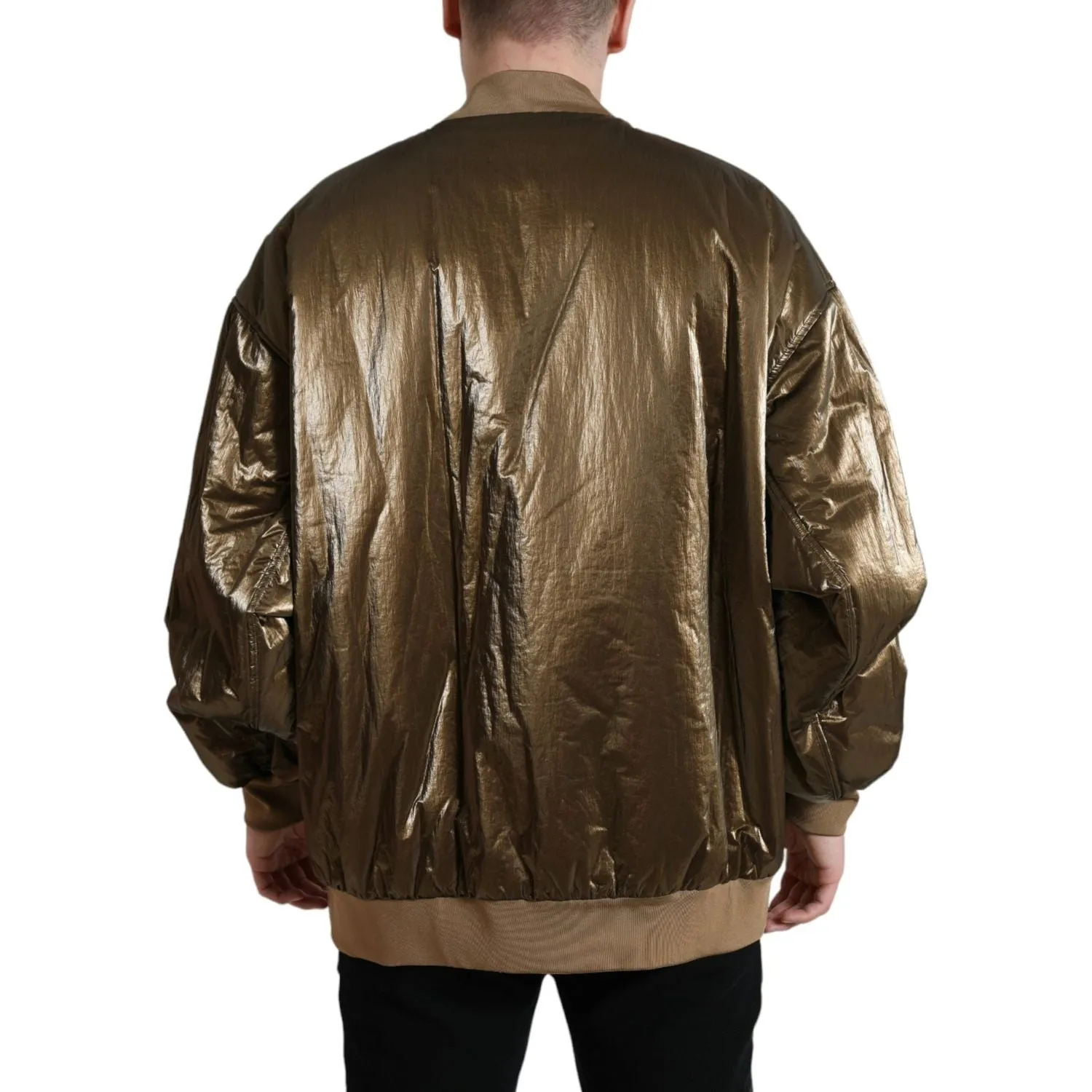 Dolce & Gabbana Elegant Bronze Bomber Jacket