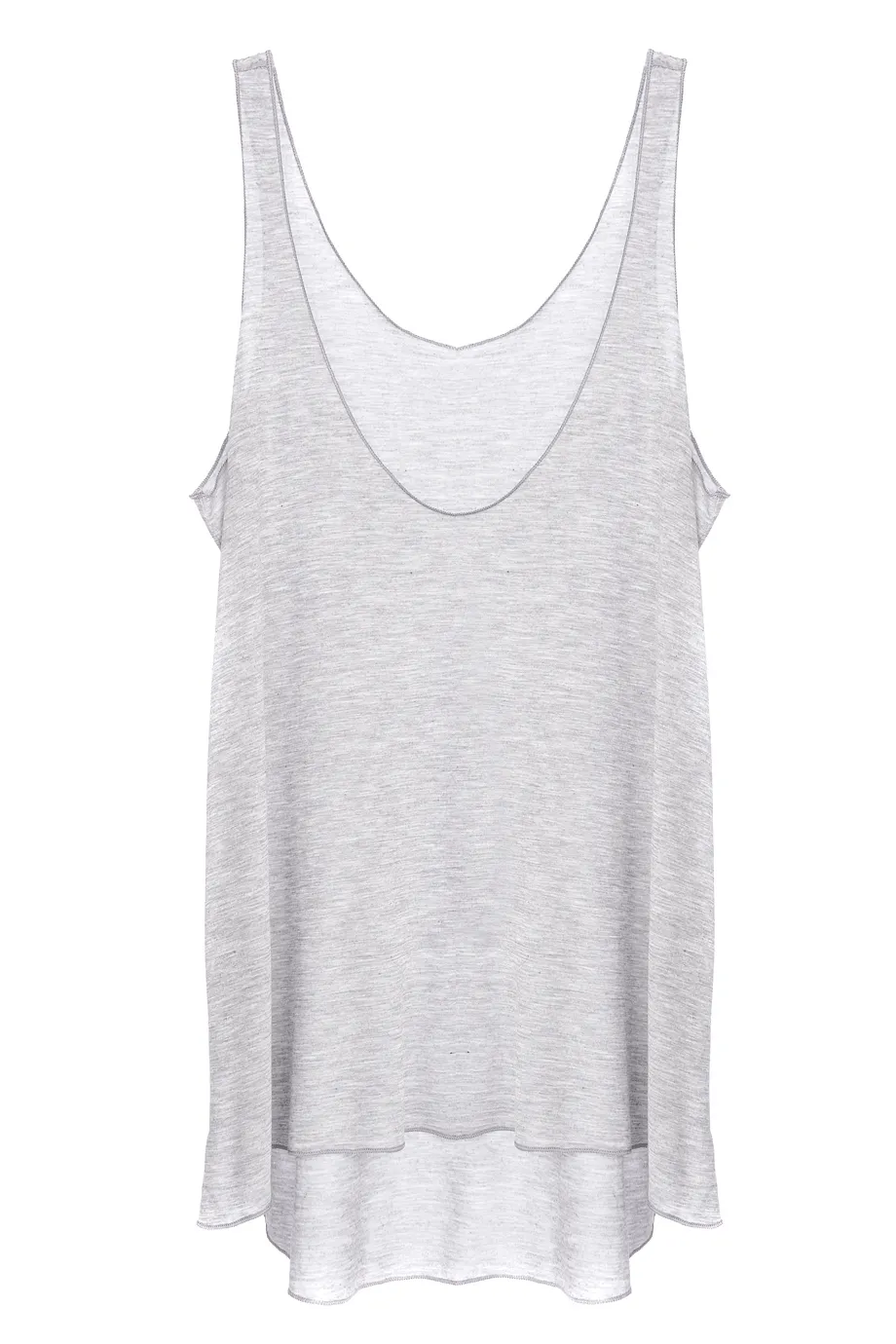 ENZA COSTA VISCOSE Light Grey Loose Tank