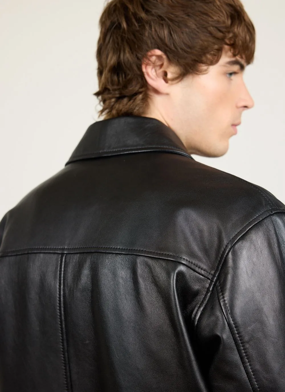 Flight Leather Jacket | Black