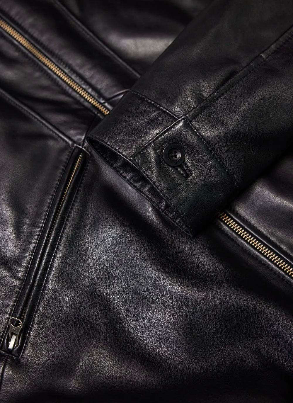 Flight Leather Jacket | Black