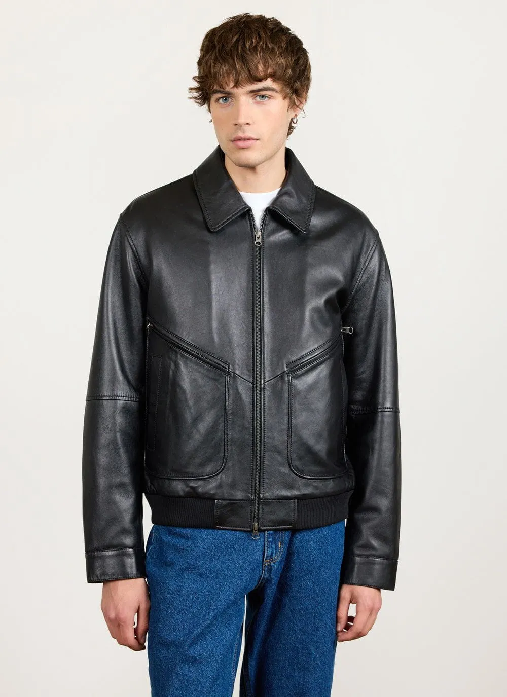 Flight Leather Jacket | Black