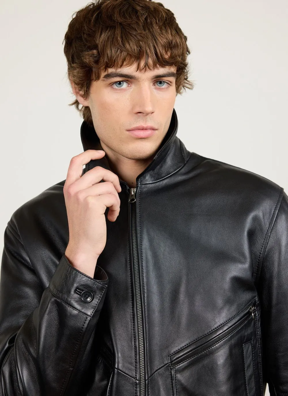 Flight Leather Jacket | Black