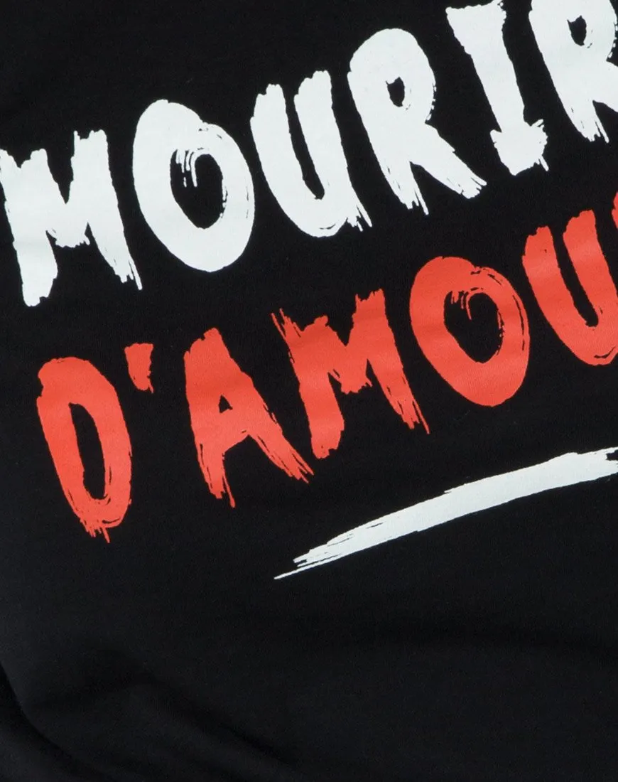 Girl Fit Tee in Mourir D'Amour Black