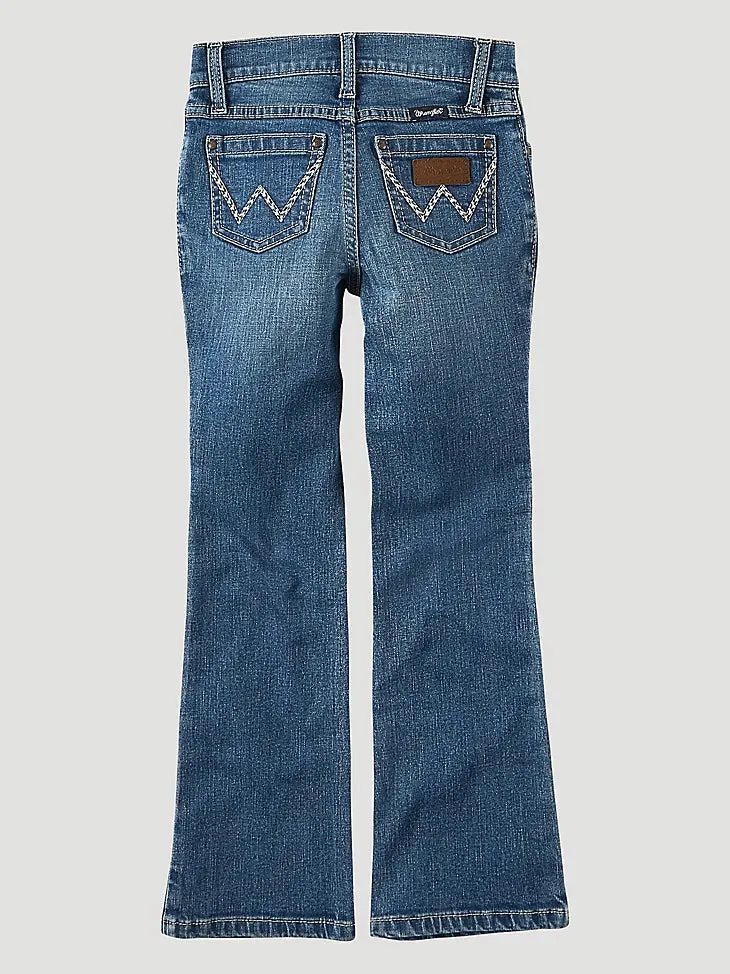 Girl's Wrangler Embroidered W Bootcut Jean