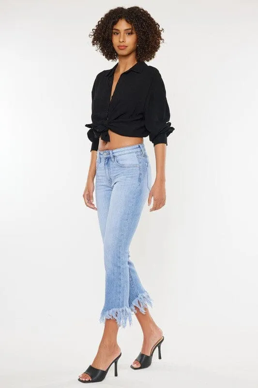 High Rise Crop Bootcut Jeans - Kan Can USA