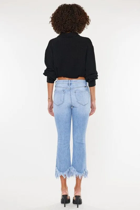 High Rise Crop Bootcut Jeans - Kan Can USA