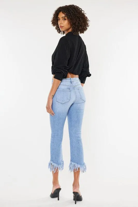 High Rise Crop Bootcut Jeans - Kan Can USA