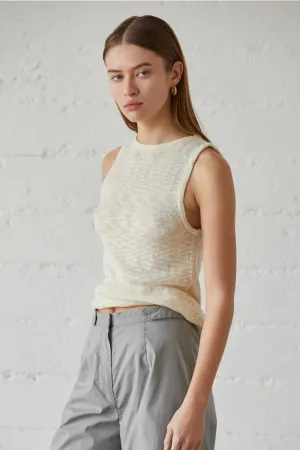 Ivory Lightweight Sweater Tank