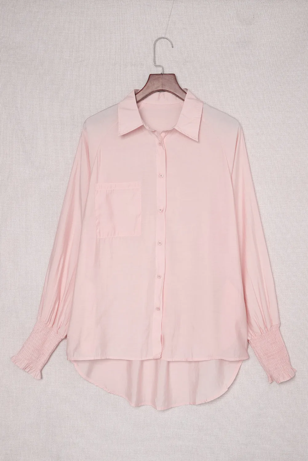 Long Sleeve Shirt Women's Button Down Collar Shirt Casual Long Top