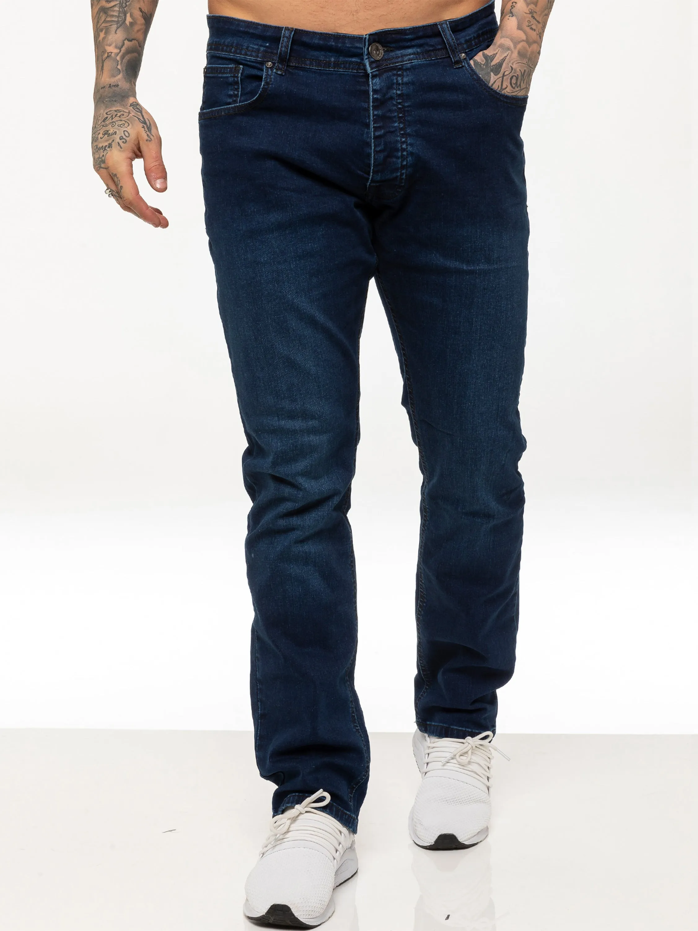 Mens Regular Fit Stretch Denim Jeans | Enzo Designer Menswear