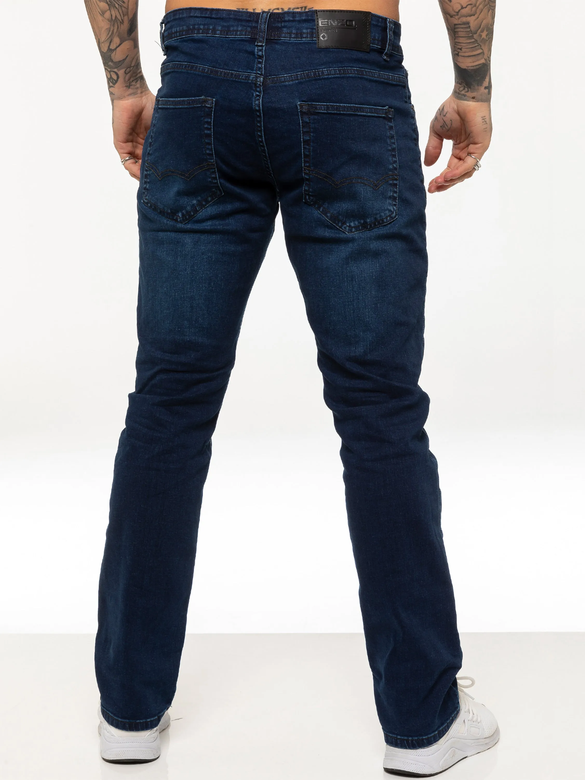 Mens Regular Fit Stretch Denim Jeans | Enzo Designer Menswear