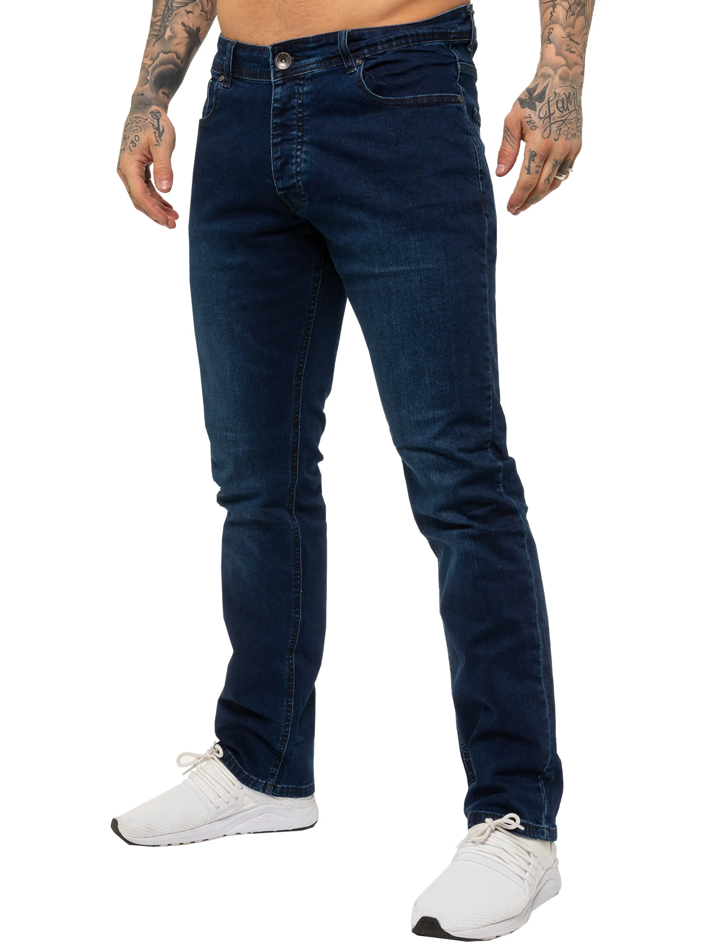 Mens Regular Fit Stretch Denim Jeans | Enzo Designer Menswear