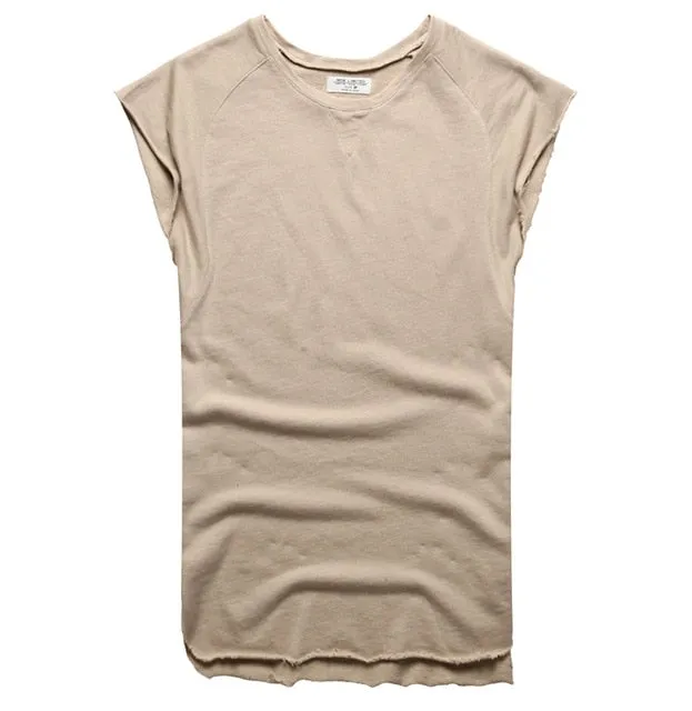 men's sleeveless knitwear sleeveless undershirt wide shoulder vest bodybuilding tank top men cotton summer new T4364