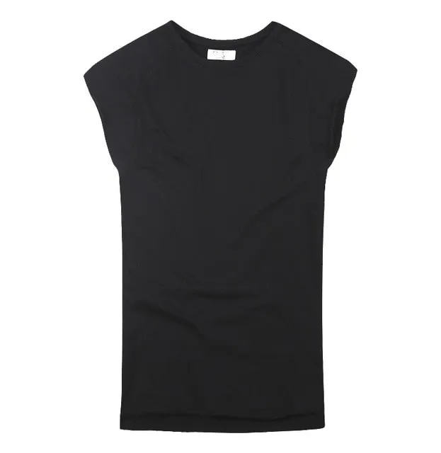 men's sleeveless knitwear sleeveless undershirt wide shoulder vest bodybuilding tank top men cotton summer new T4364