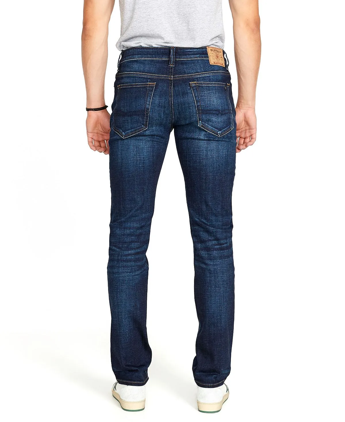 Men's straight fit six stretch Buffalo David Bitton jeans, blue