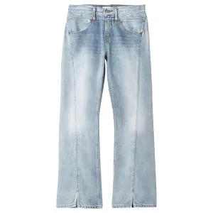 Mid Rise Kick Flare Jeans