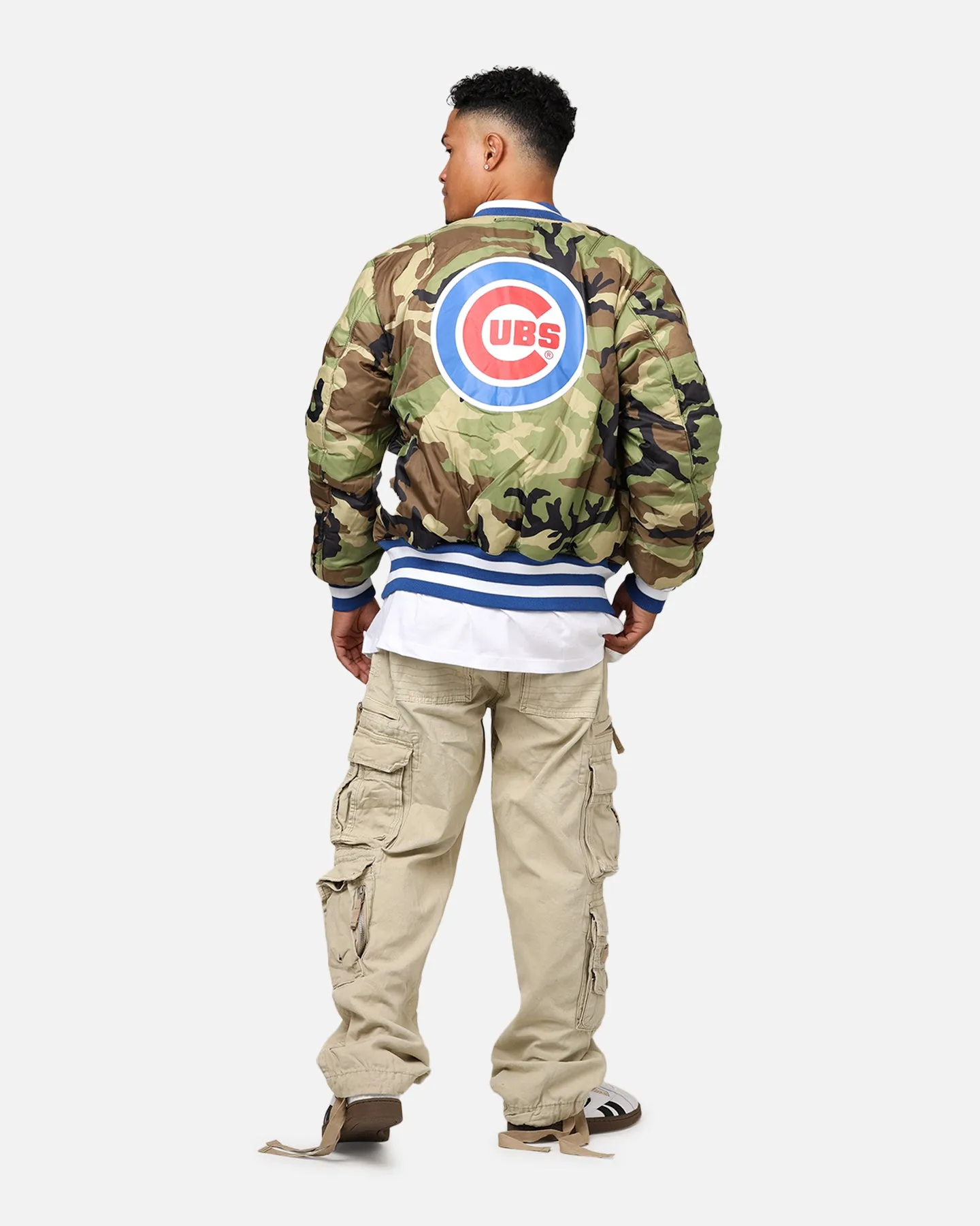 New Era X Alpha Series X MLB Chicago Cubs MA-1 Bomber Jacket Blue