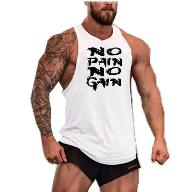 No Pain No Gain Sleeveless Gym Vest