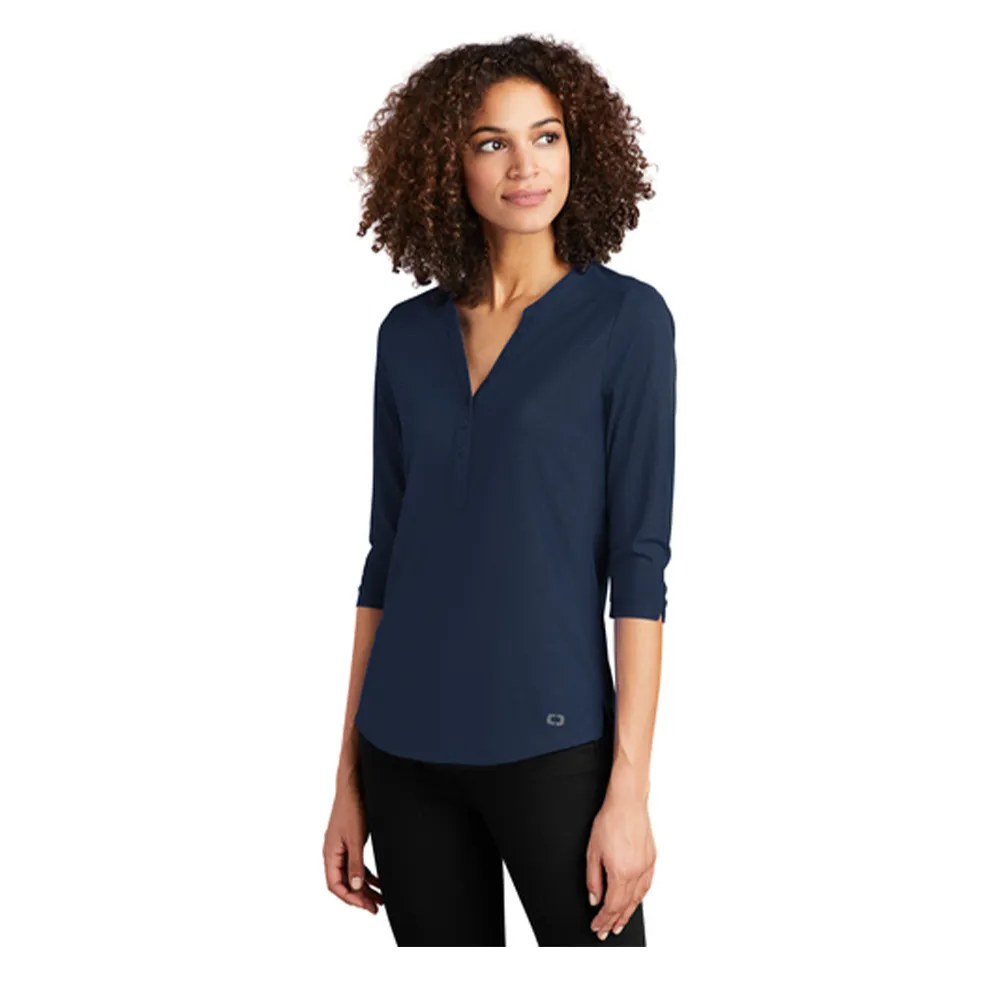 OGIO ® Ladies Jewel Henley - Navy