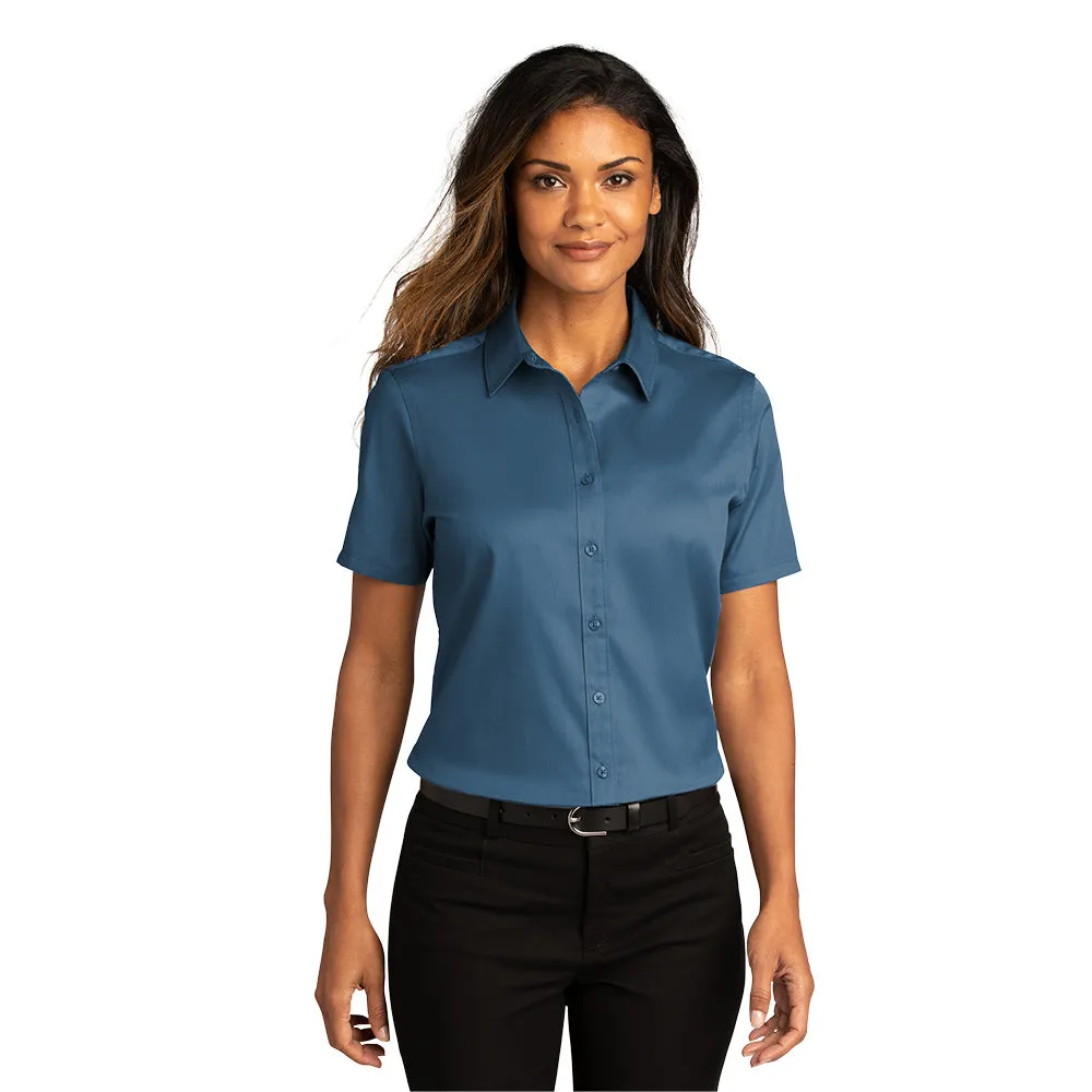 Port Authority® Women's Short Sleeve SuperPro React ™ Twill Shirt - Regatta Blue