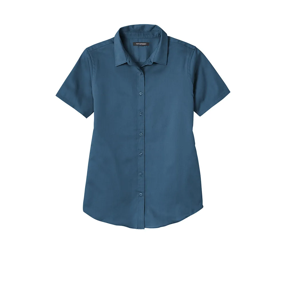 Port Authority® Women's Short Sleeve SuperPro React ™ Twill Shirt - Regatta Blue