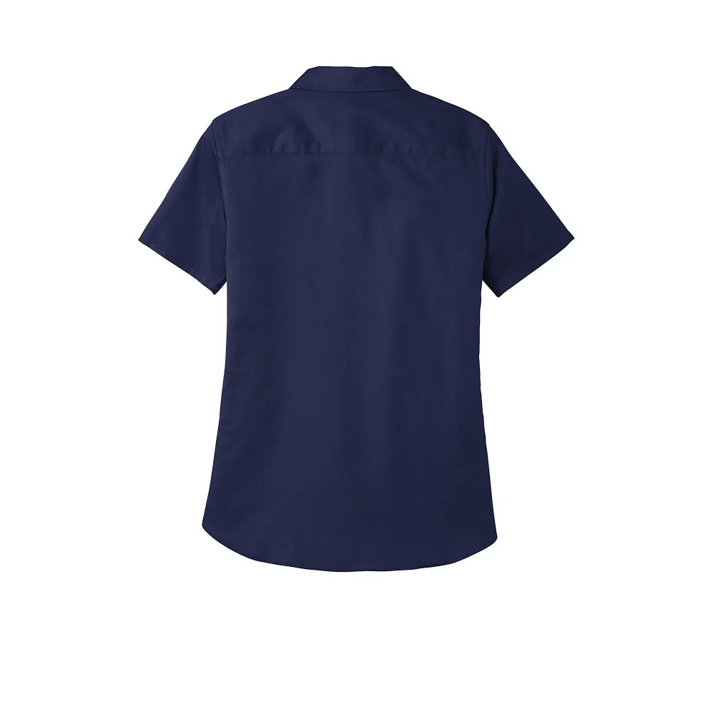 Port Authority® Women's Short Sleeve SuperPro React ™ Twill Shirt - True Navy