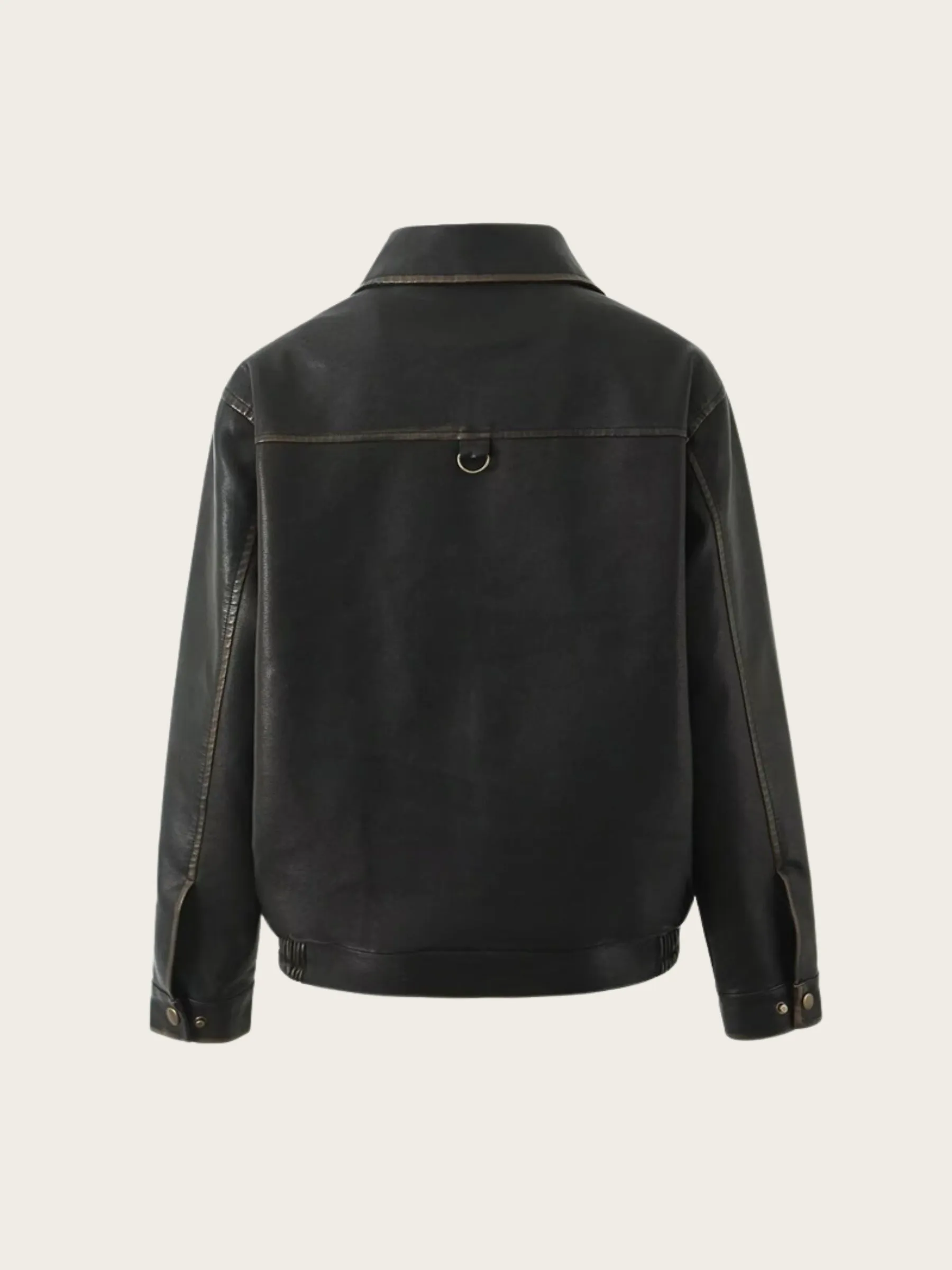 Renna Vintage Faux Leather Jacket