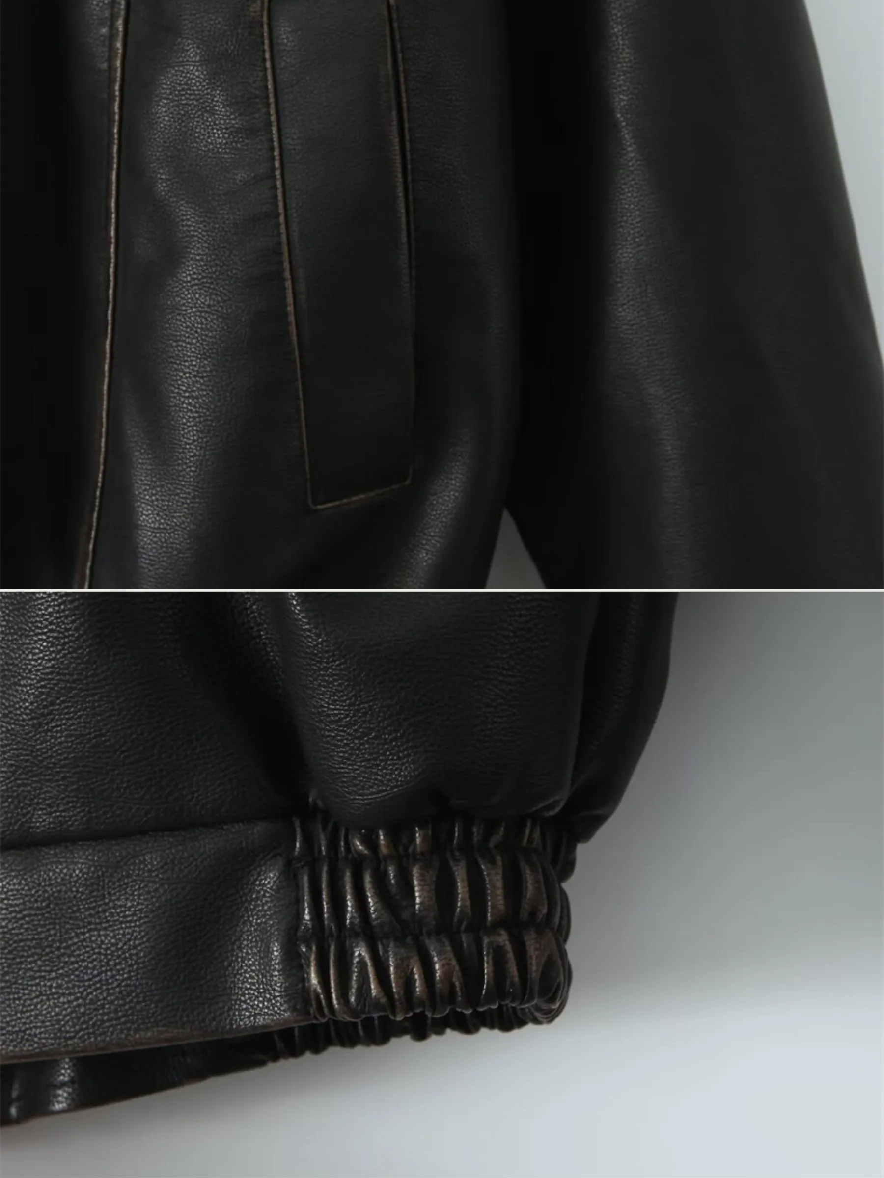 Renna Vintage Faux Leather Jacket