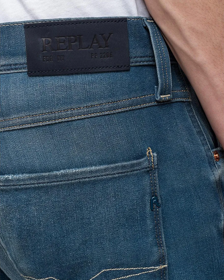 REPLAY RS230661M914 MID BLUE ANBASS HYPERFLEX JEANS