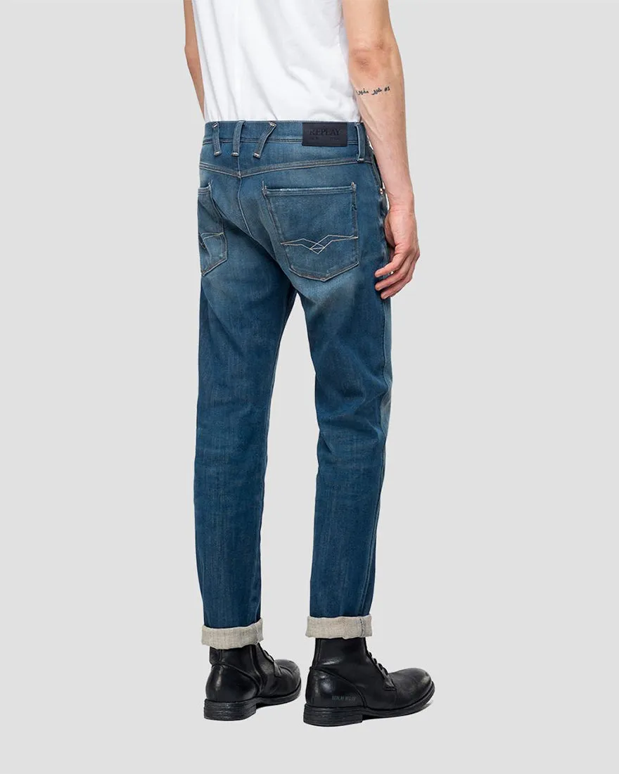 REPLAY RS230661M914 MID BLUE ANBASS HYPERFLEX JEANS