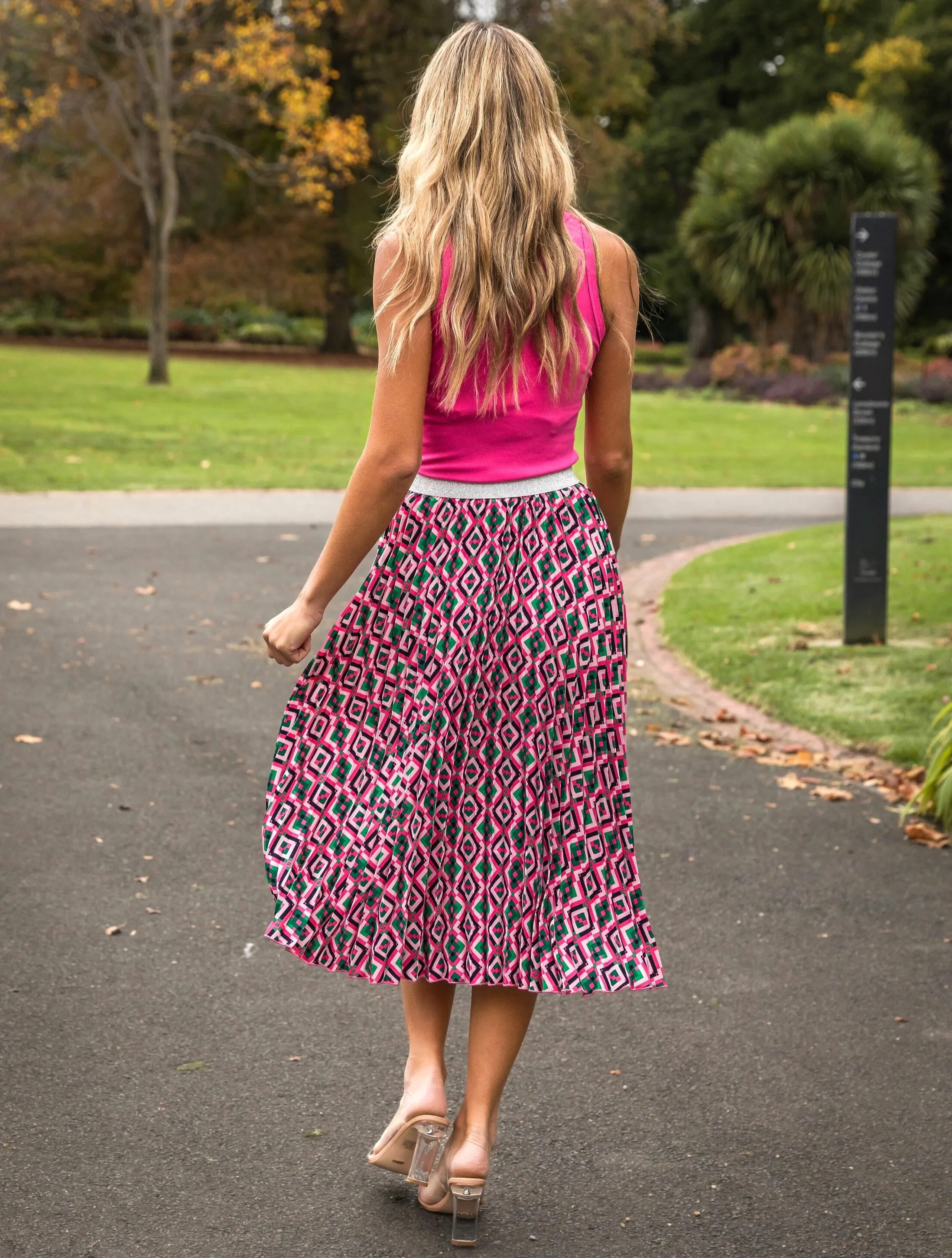 Ribbed Tank Top - Hot Pink