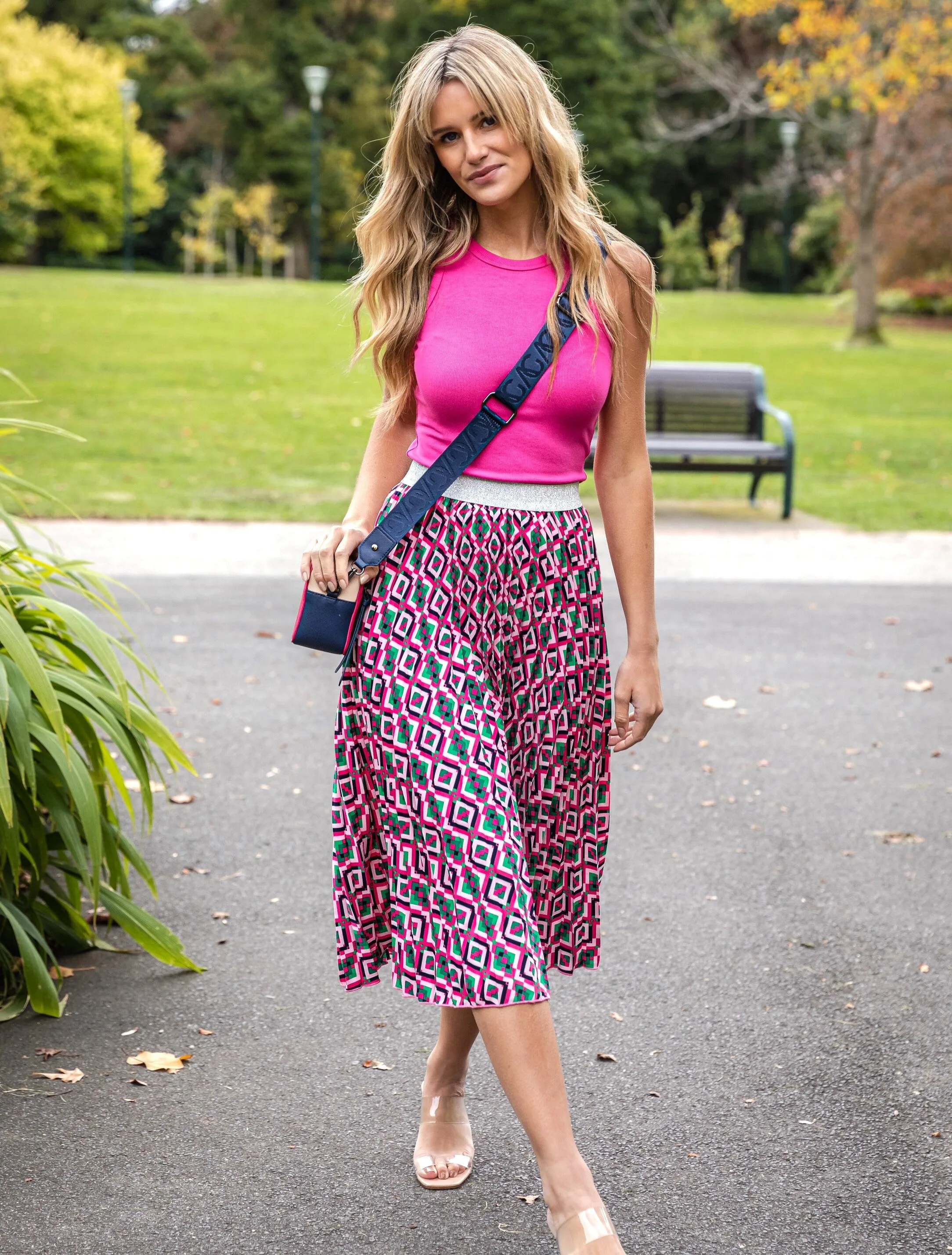 Ribbed Tank Top - Hot Pink