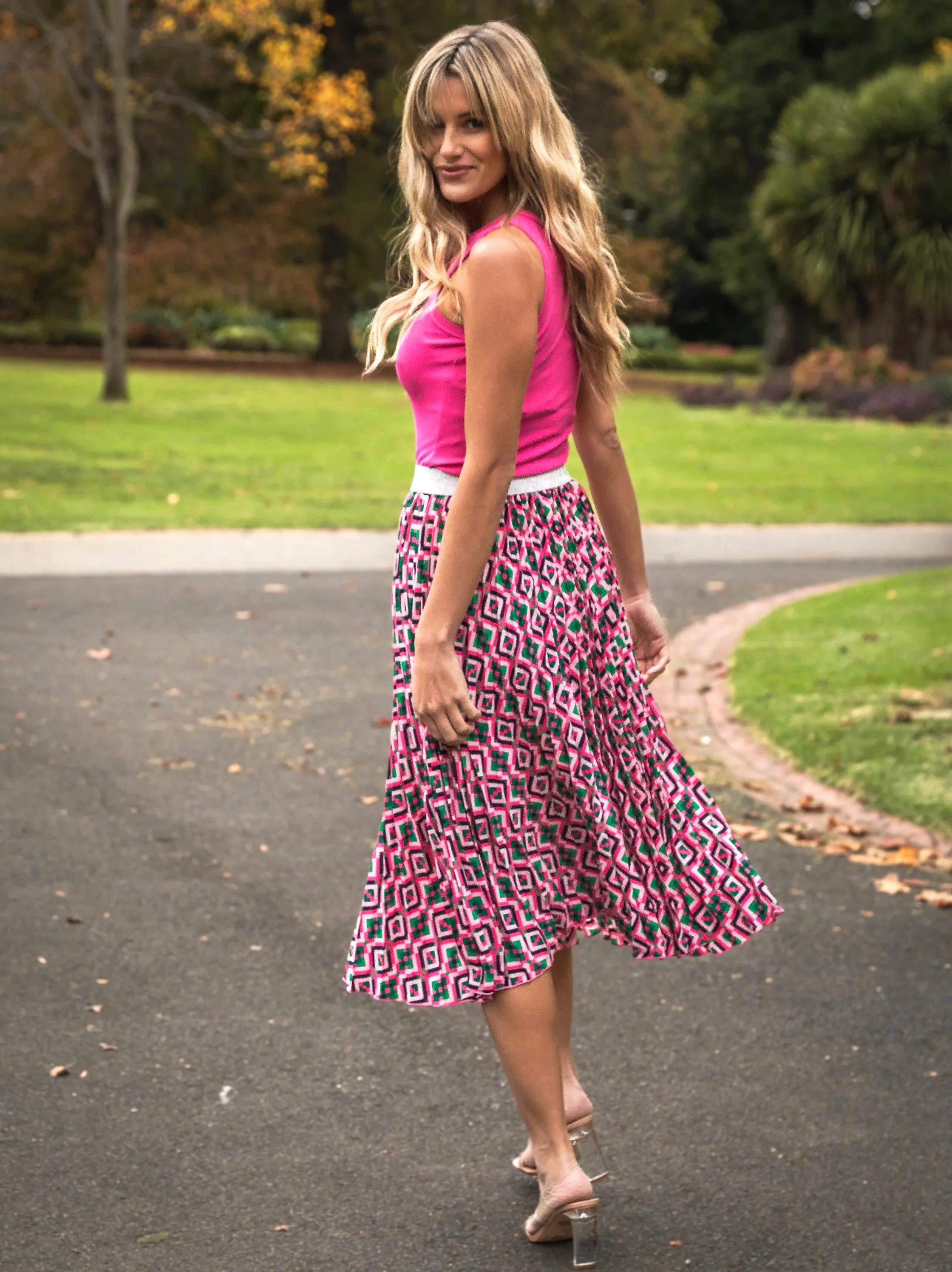 Ribbed Tank Top - Hot Pink