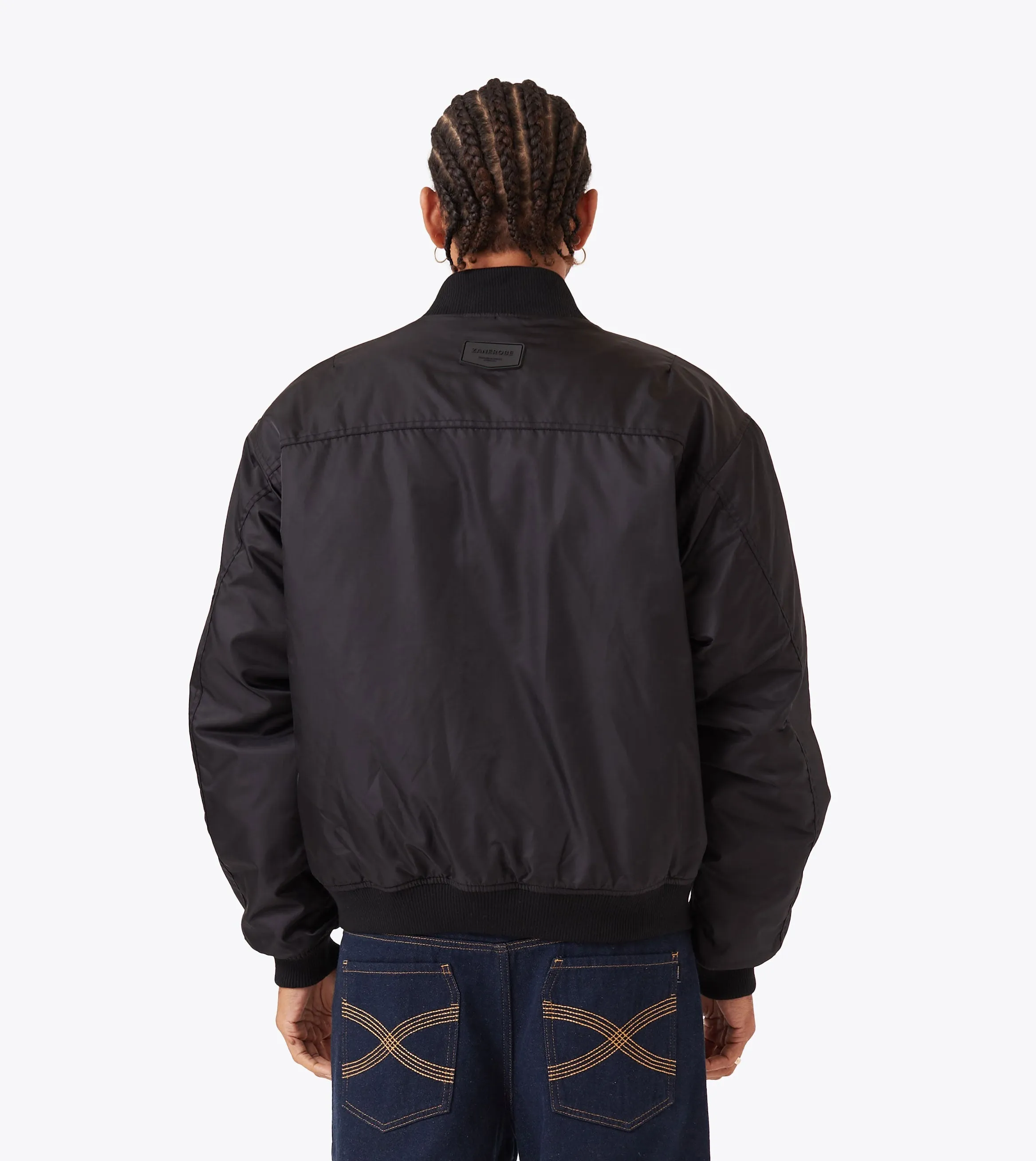 Sateen Bomber Black