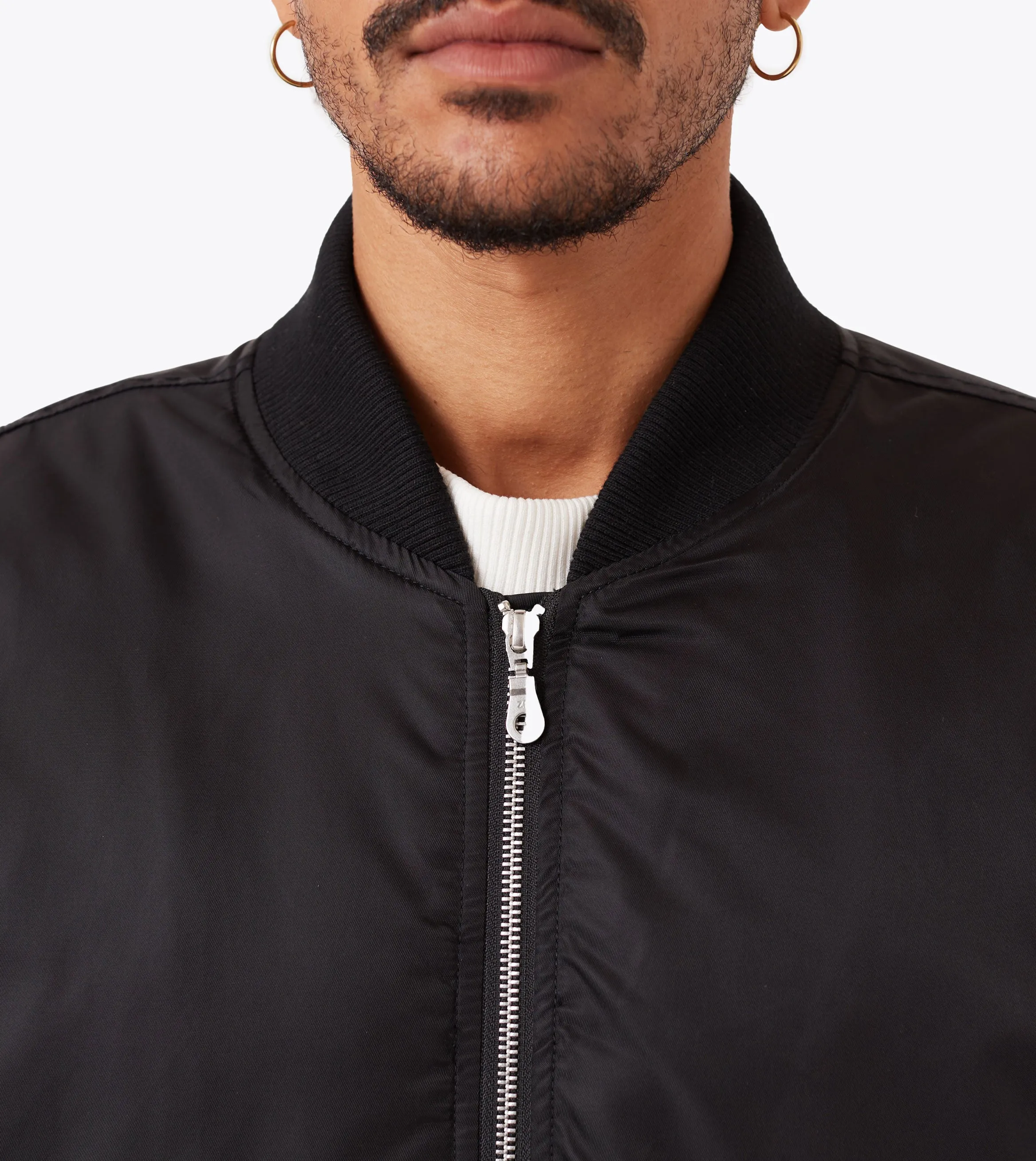 Sateen Bomber Black