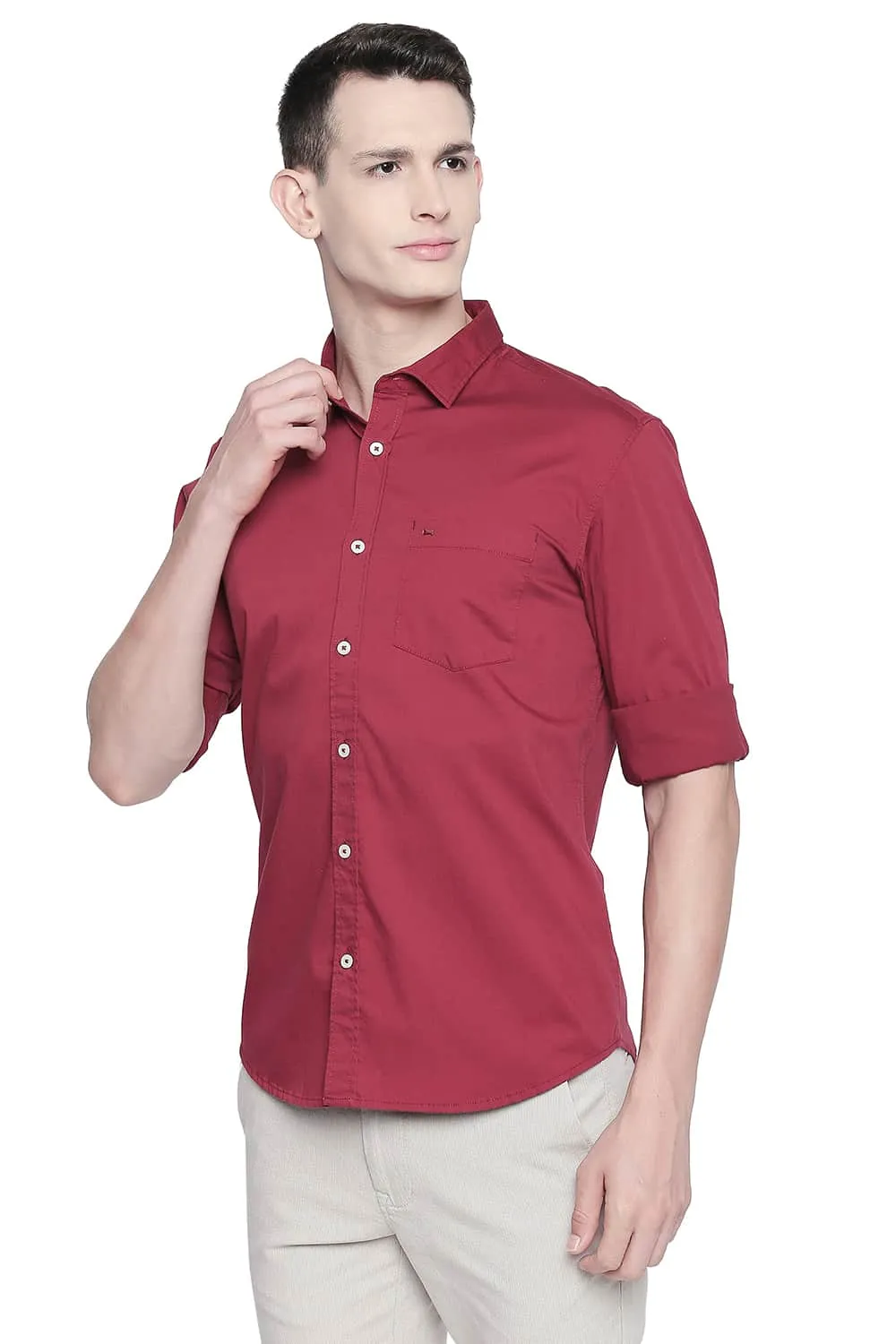 Slim Fit Twill Stretch Shirt