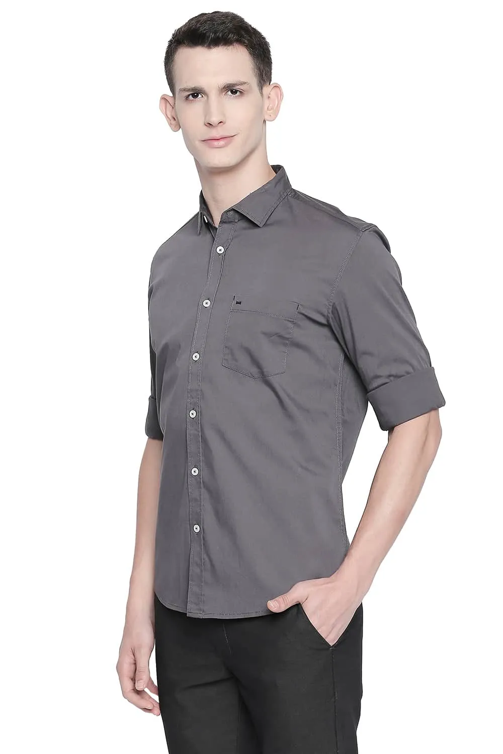 Slim Fit Twill Stretch Shirt